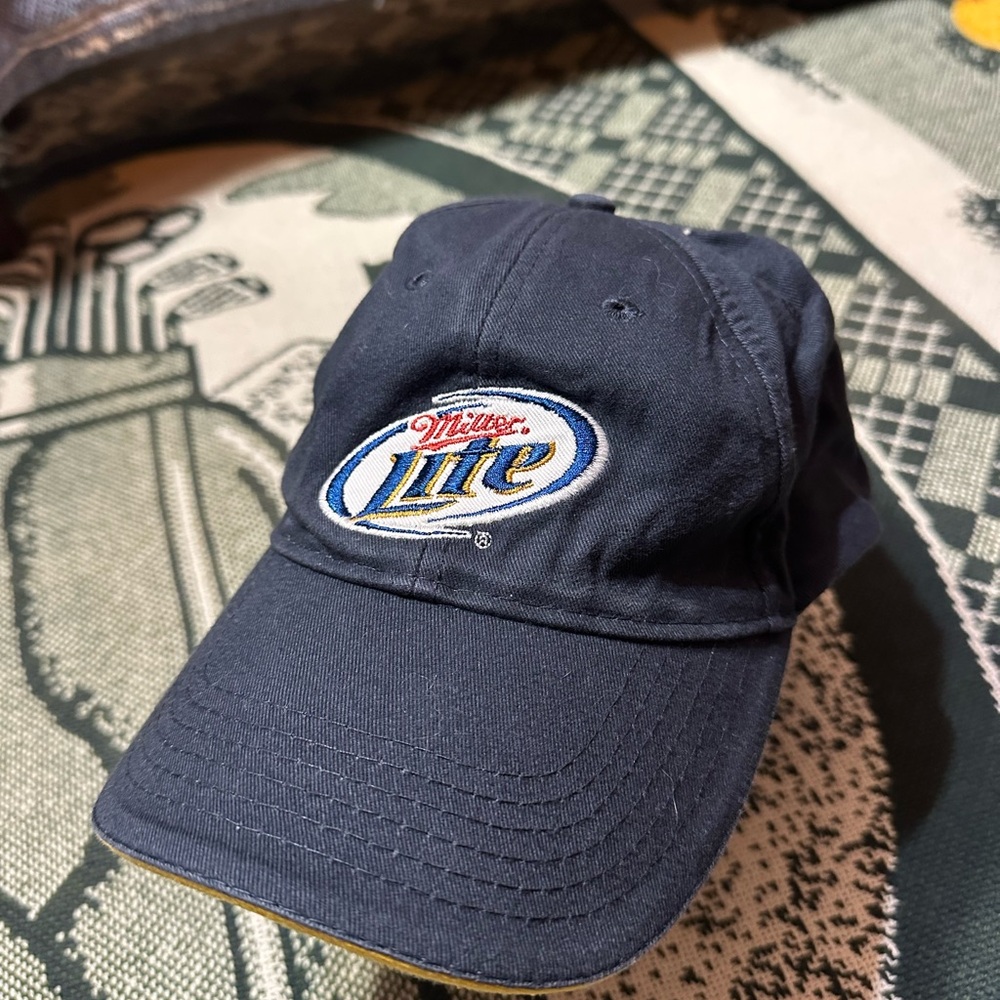 Miller Lite Navy and Yellow Cap